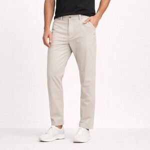 Lululemon ABC Slim-Fit Trouser Men’s Size 32 Beige Stretch Cotton Versa Twill